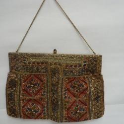 Sac a main brodé perlé accessoire de mode