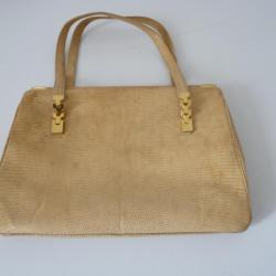 Ancien Sac à main lézard accessoire de mode vintage