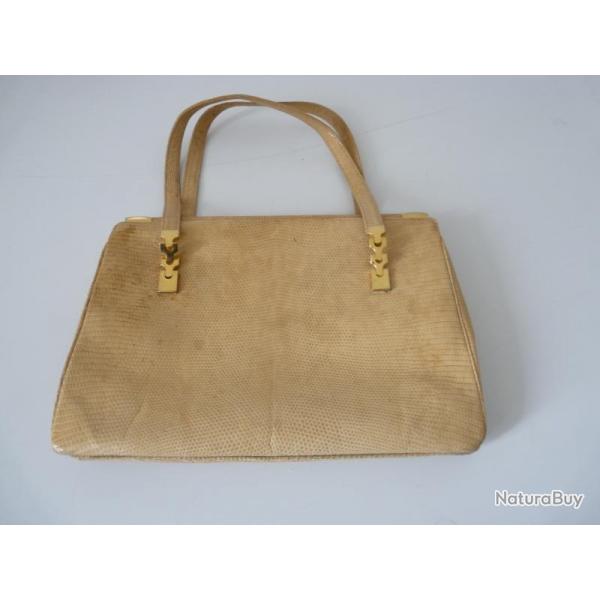 Ancien Sac  main lzard accessoire de mode vintage
