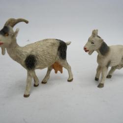 Deux chèvres ELASTOLIN  jouet