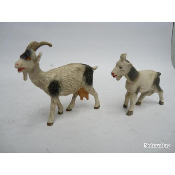 Deux chvres ELASTOLIN  jouet