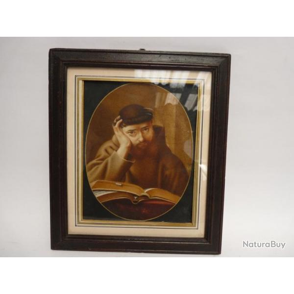 Peinture sur parchemin moine religion Abbaye Bec Cantorbry Canterbury