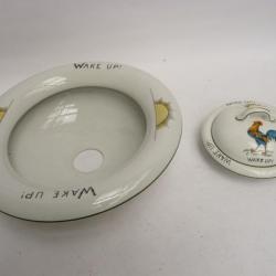 Dessus pot de chambre Porte Savon WC céramique T.GOODE Chanticler coq