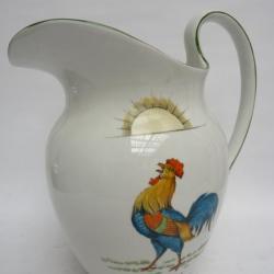 Grand broc à eau WC céramique T.GOODE & Cie Chanticler coq