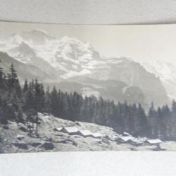 CP photo Suisse Wengen Panorama Montagne Jungfrau Carte Postale