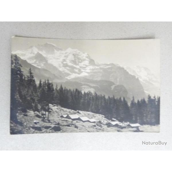 CP photo Suisse Wengen Panorama Montagne Jungfrau Carte Postale