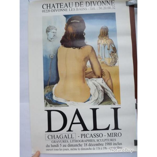 Affiche Salvador DALI Exposition Divonne Les Bains 1988