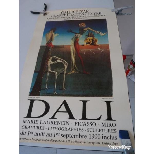 Affiche Salvador DALI Exposition GENEVE 1990
