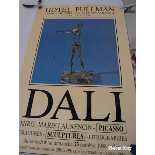 Affiche Salvador DALI Exposition Htel PULLMAN 1988