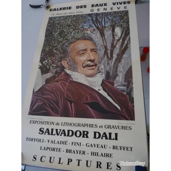 Affiche Salvador DALI Exposition Eaux Vives GENEVE