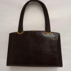 Ancien Sac à main lézard accessoire de mode vintage