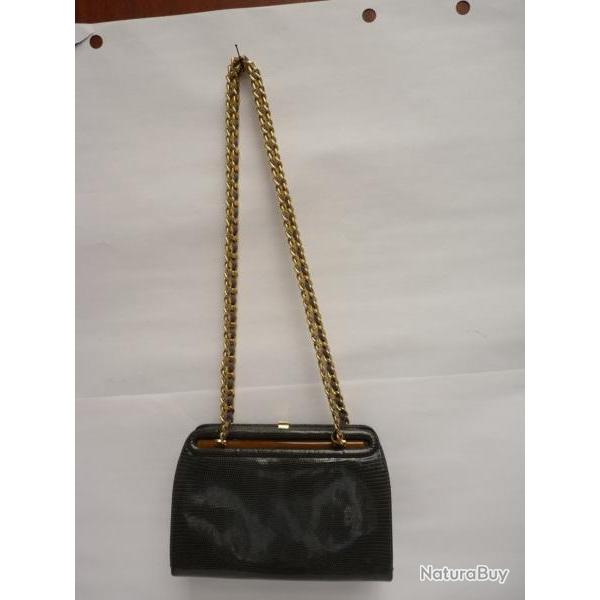 Ancien Sac  main lzard accessoire de mode vintage