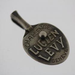 Pendentif Argent Challenge Lucien LEVY Genève Ping-pong Bijoux