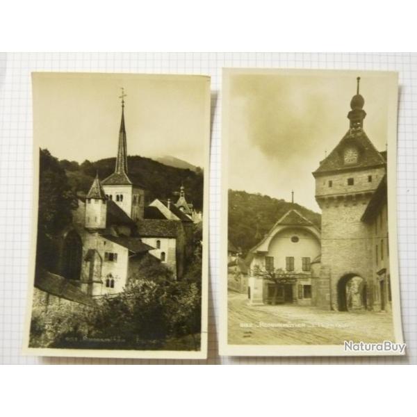 CP photo Suisse Jura Romainmtier L'horloge L'glise Carte Postale