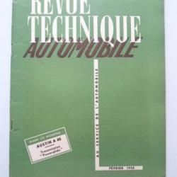 RTA Revue Technique Automobile N°70 1952 Auto AUSTIN A 40