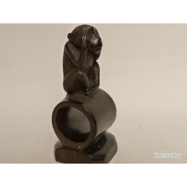 Rond de serviette au singe  Art de la table