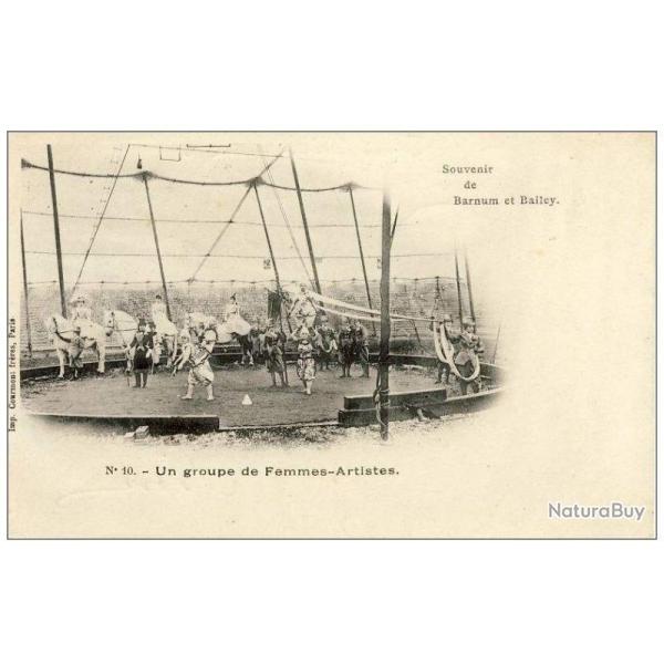 CPA Cirque Femmes Souvenir Barnum Bailey Dompteur chevaux