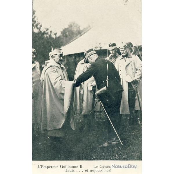 CPA Militaria Empereur Guillaume II Gnral Franais Pau Soldat arme