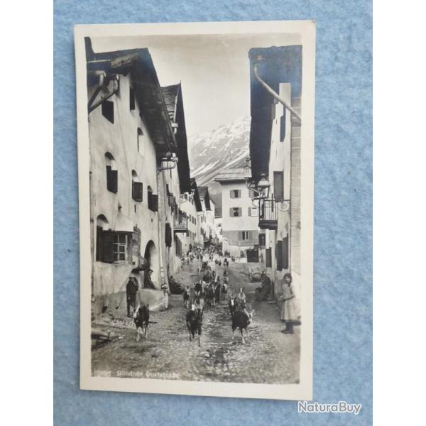 CP Suisse Grisons Bnder Dorfstrabe Dorfstrasse Chvre Carte Postale