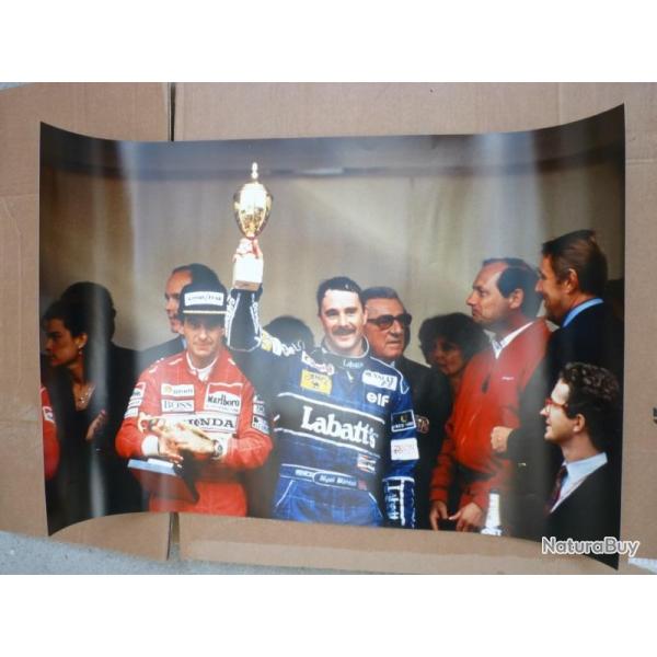 Photo Grand Prix Formule 1 Monaco Ayrton SENNA Nigel MANSELL