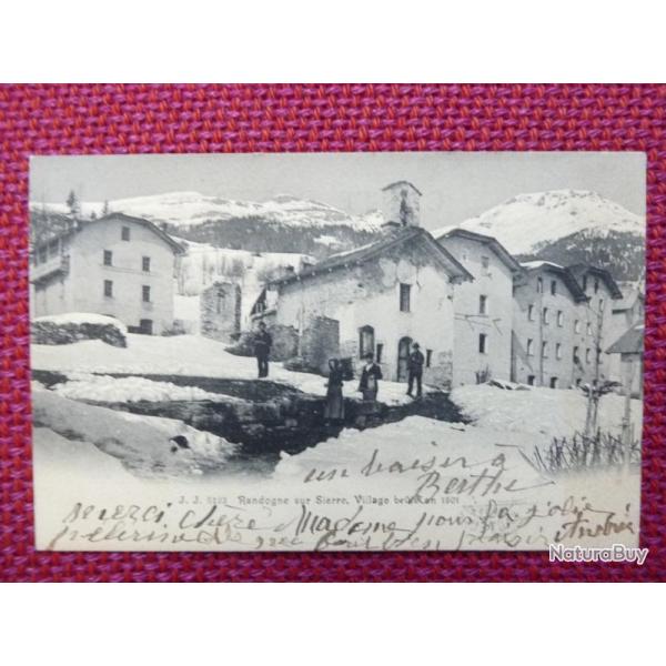 CPA Suisse Valais Randogne sur Sierre Village brl 1904 Carte postale