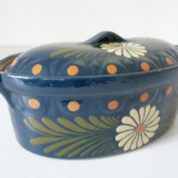 Terrine à Baeckeoffe terre vernissée Alsace Art Populaire