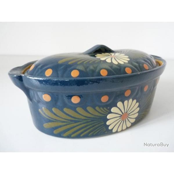 Terrine  Baeckeoffe terre vernisse Alsace Art Populaire