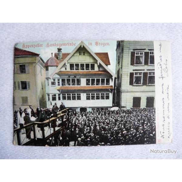 CPA Suisse Appenzell Appenzeller Landsgemeinde in Trogen Carte Postale
