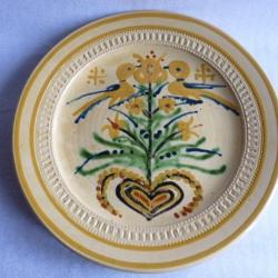 Grand plat céramique Art populaire Savoie