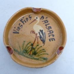 Cendrier céramique Vins Fins d'Alsace Cigarettes Tabac Fumeur