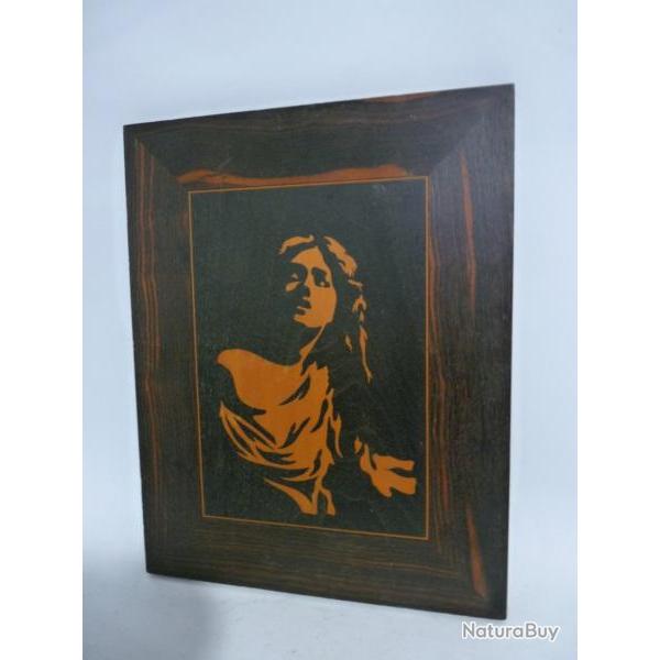 Ancien Panneau marqueterie de bois