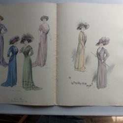 Grande Gravure Accessoires de Mode Femme 1909 Robe