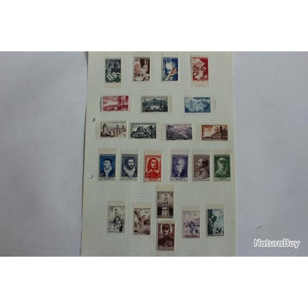 Timbres France neuf 1954 - 1956