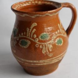 Pichet a lait terre vernissée Art populaire Haute Savoie