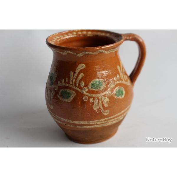 Pichet a lait terre vernisse Art populaire Haute Savoie