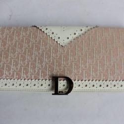 CHRISTIAN DIOR Portefeuille monogramme rose vintage