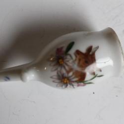 Fourneau de pipe porcelaine vache edelweiss