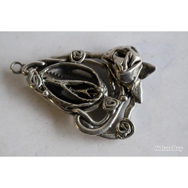 Bijoux pendentif argent vintage