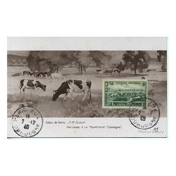 Carte-maximum France n 469 - Paturage secours national