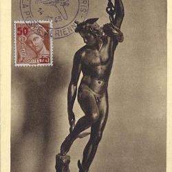 Carte-maximum France n° 477 Statue Mercure de Rude