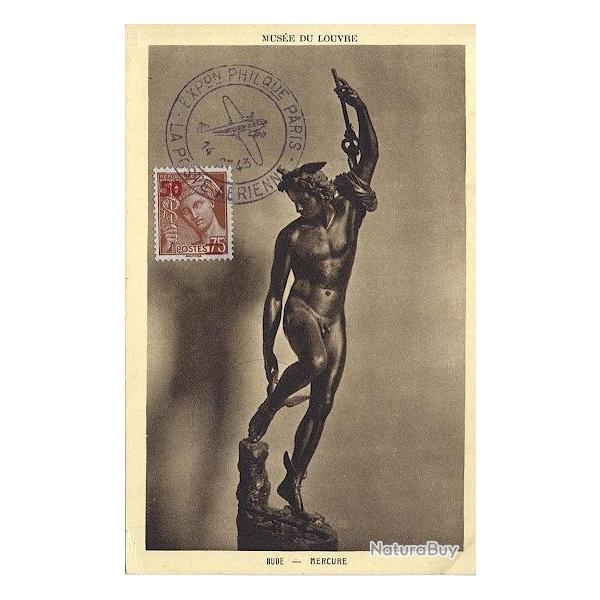 Carte-maximum France n 477 Statue Mercure de Rude