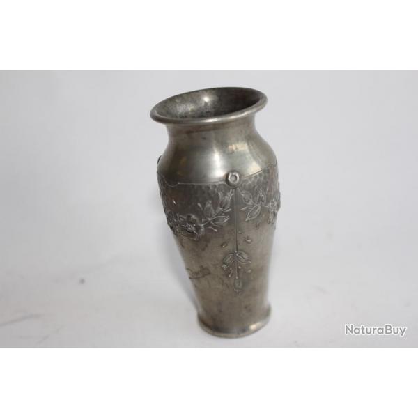Petit vase 1900 tain repouss