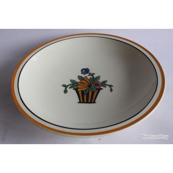 Plat creux cramique Art deco JEAN LUCE