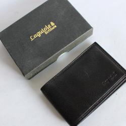 Porte cartes LAGUIOLE cuir noir