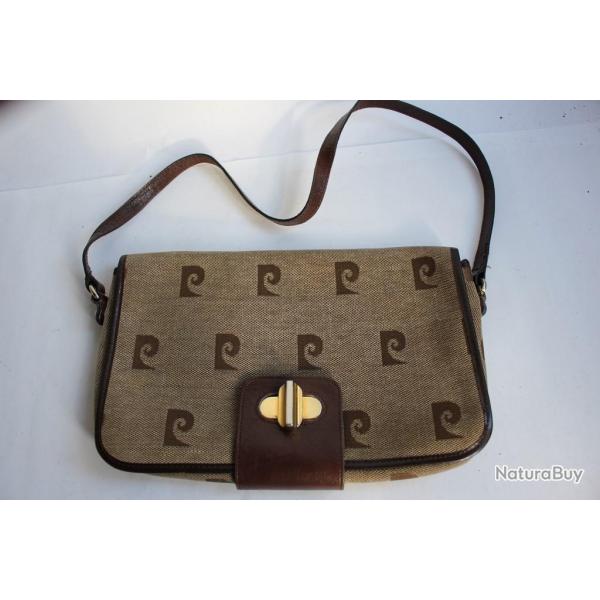 PIERRE CARDIN Sac  main toile monogramme vintage
