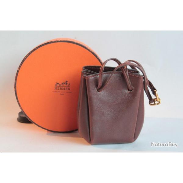 HERMES Bourse Porte-monnaie chane d'ancre cuir