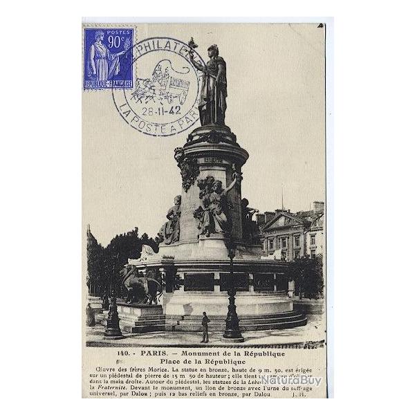 Carte-maximum France n 368 - 90c type Paix