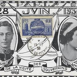 Carte-maximum France n° 400 Souverains Britanniques