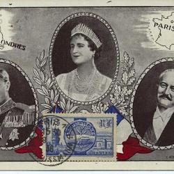 Carte-maximum France n° 400 Souverains Britanniques