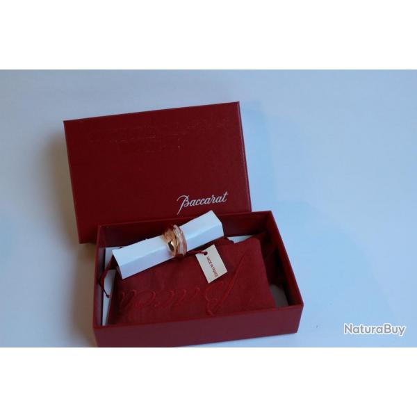 BACCARAT Bague Coquillage cristal miel or 18K